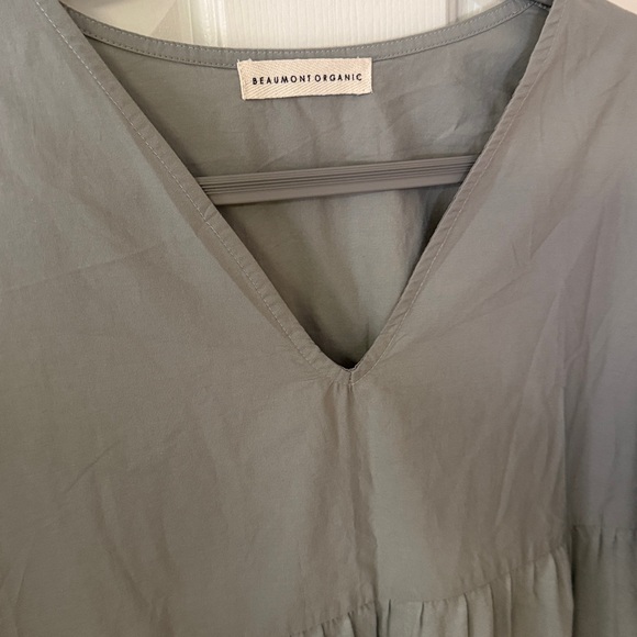 Beaumont Organic Maeve Organic Cotton Dress in Soft Sage - Picture 9 of 12